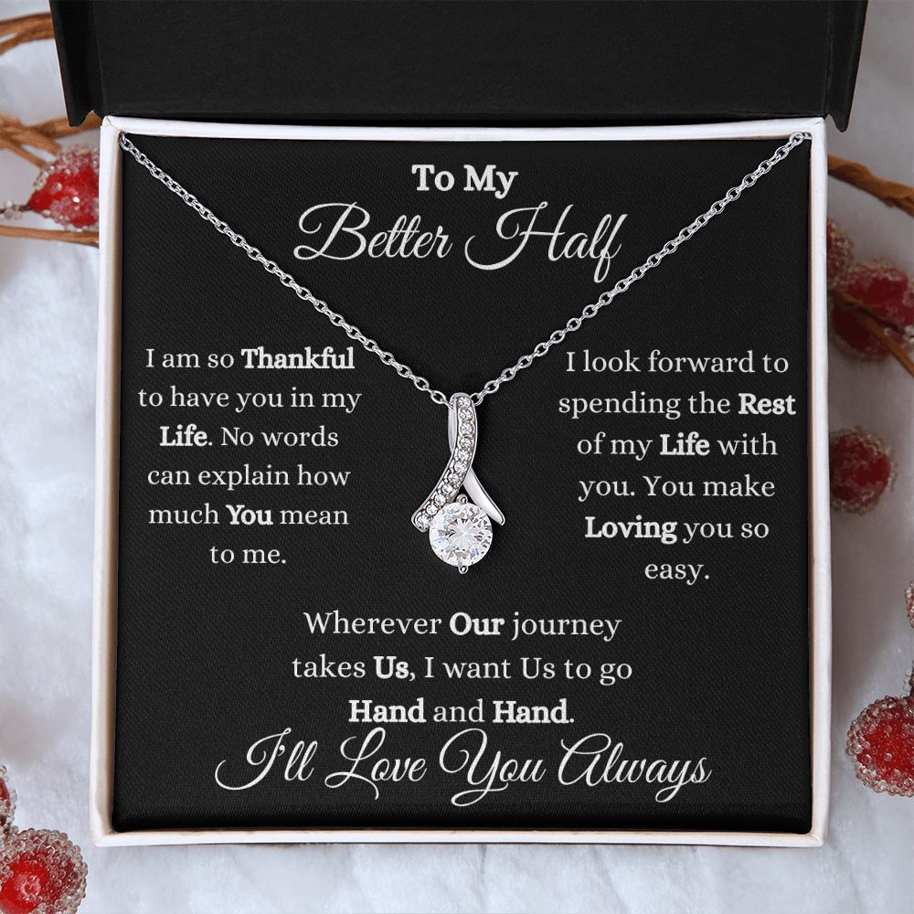 TO MY BETTER HALF - ALLURING BEAUTY NECKLACE - (BLK)