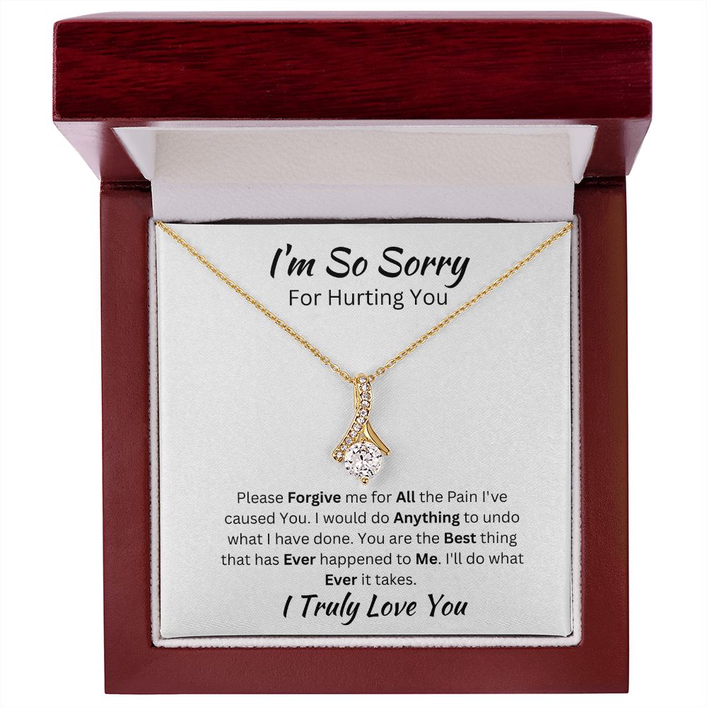 I'M SO SORRY - ALLURING BEAUTY NECKLACE - (WHITE)