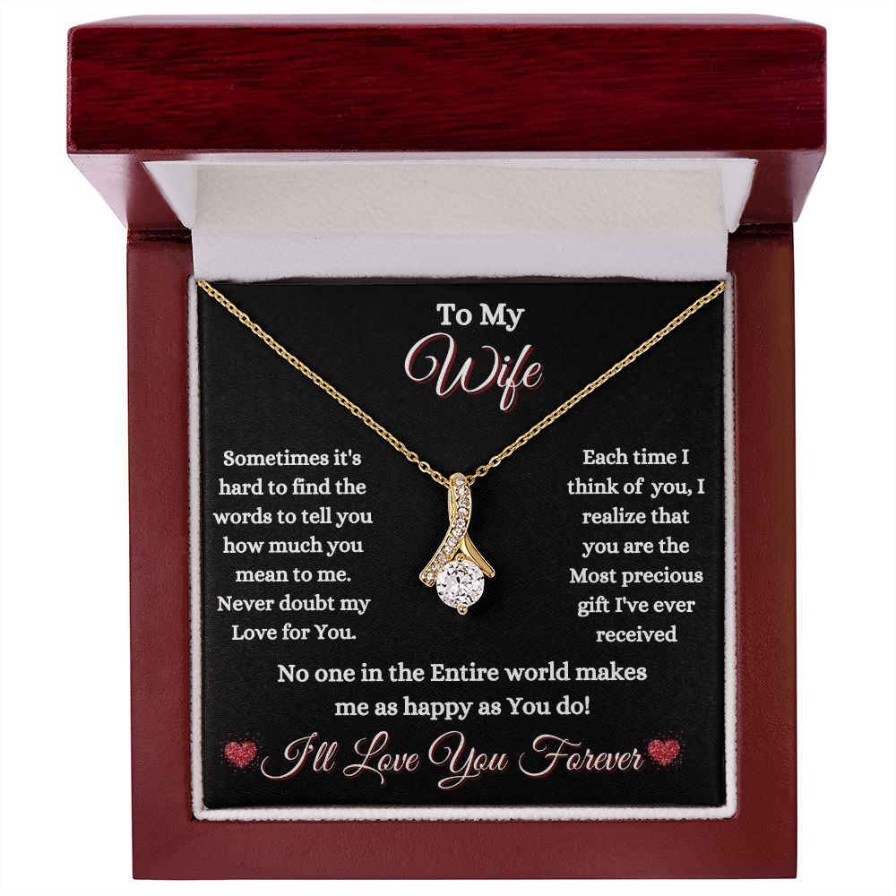 WIFE - TO MY WIFE - ALLURING BEAUTY NECKLACE (BLK)