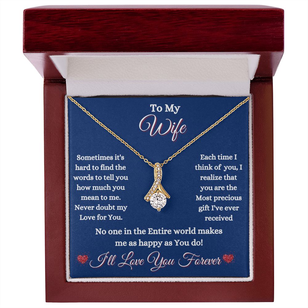 WIFE - TO MY WIFE - ALLURING BEAUTY NECKLACE (BLUE)