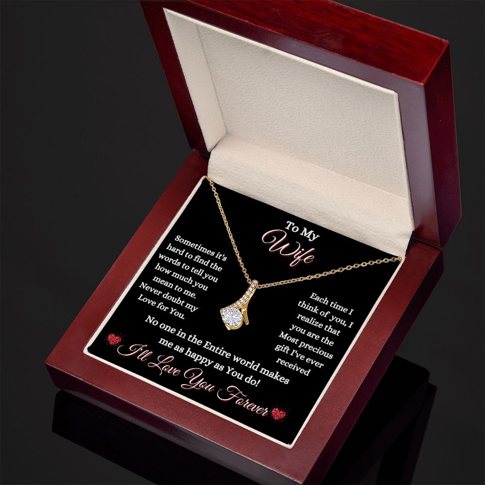 WIFE - TO MY WIFE - ALLURING BEAUTY NECKLACE (BLK)