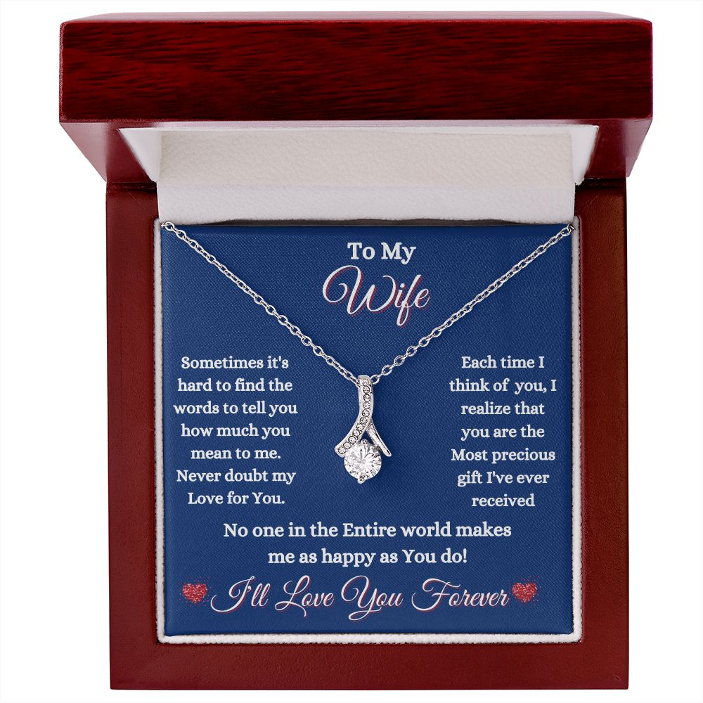WIFE - TO MY WIFE - ALLURING BEAUTY NECKLACE (BLUE)