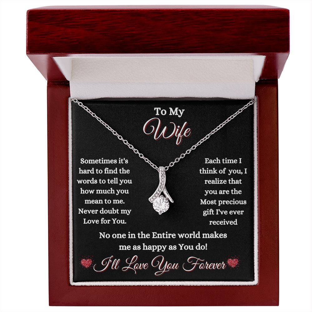 WIFE - TO MY WIFE - ALLURING BEAUTY NECKLACE (BLK)