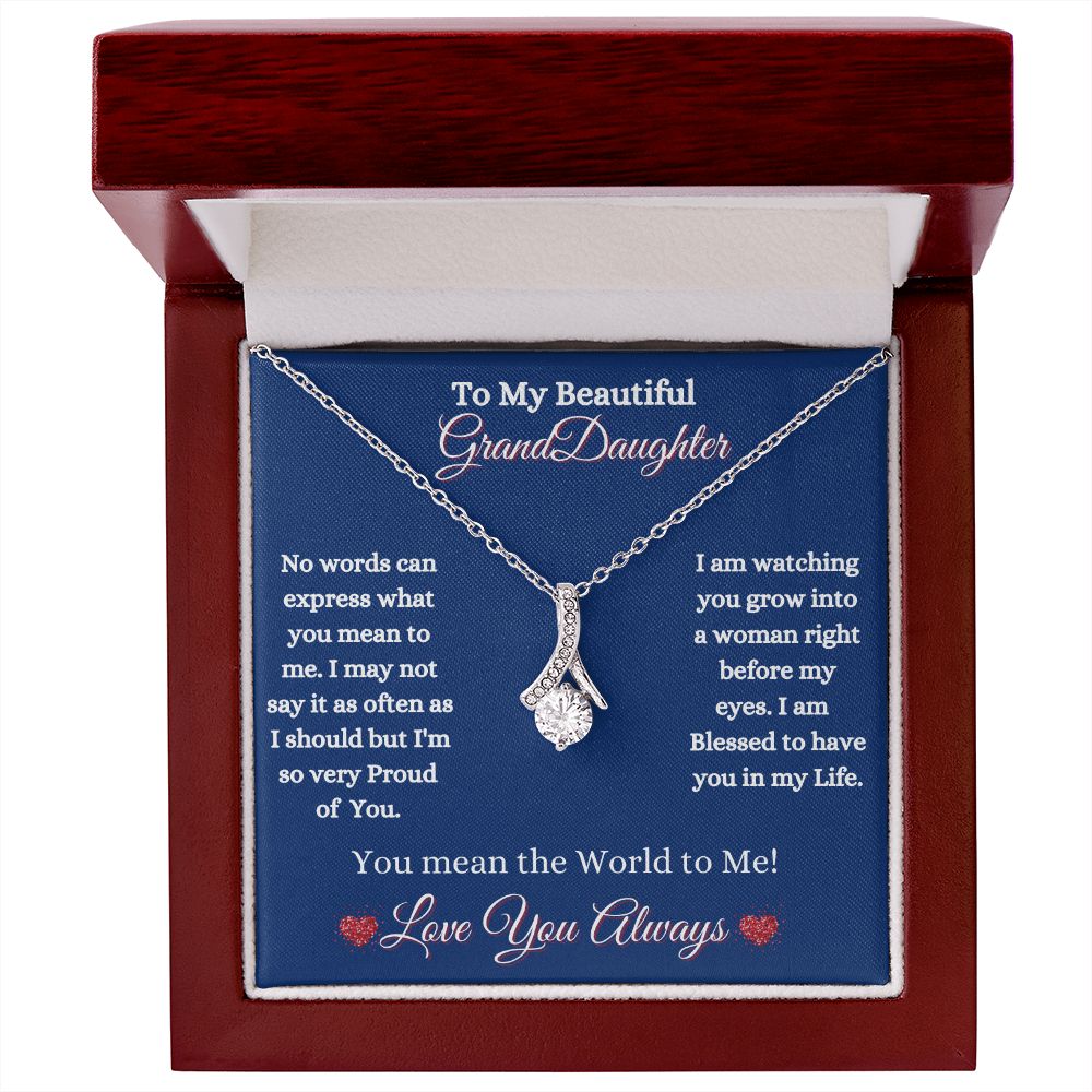 GRANDDAUGHTER - ALLURING BEAUTY NECKLACE - (BLUE)