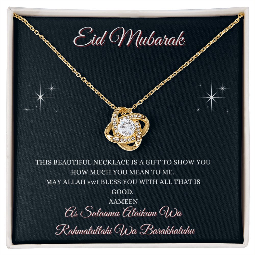 EID MUBARAK - LOVE KNOW NECKLACE - BLACK