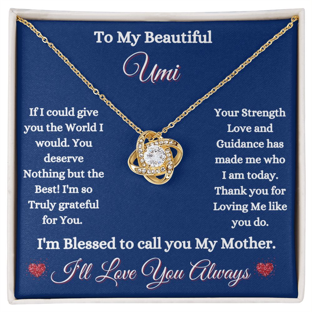 UMI - TO MY BEAUTIFUL UMI - LOVE KNOT NECKLACE - BLUE