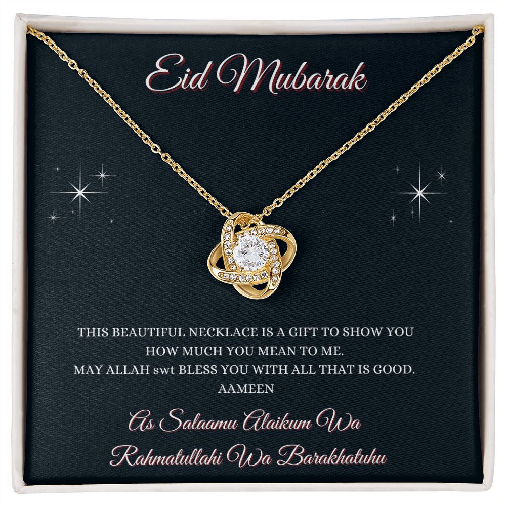 EID MUBARAK - LOVE KNOT NECKLACE - BLK