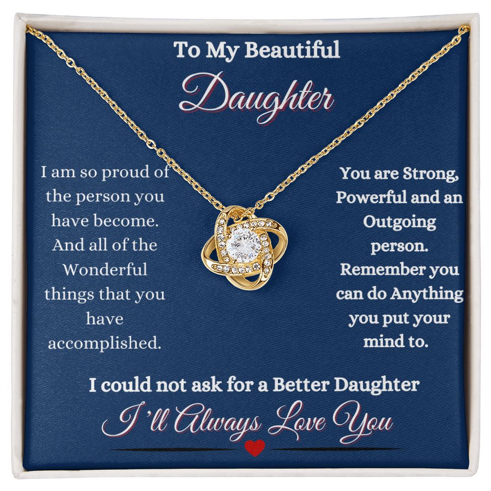 DAUGHTER - LOVE KNOT NECKLACE - BLUE