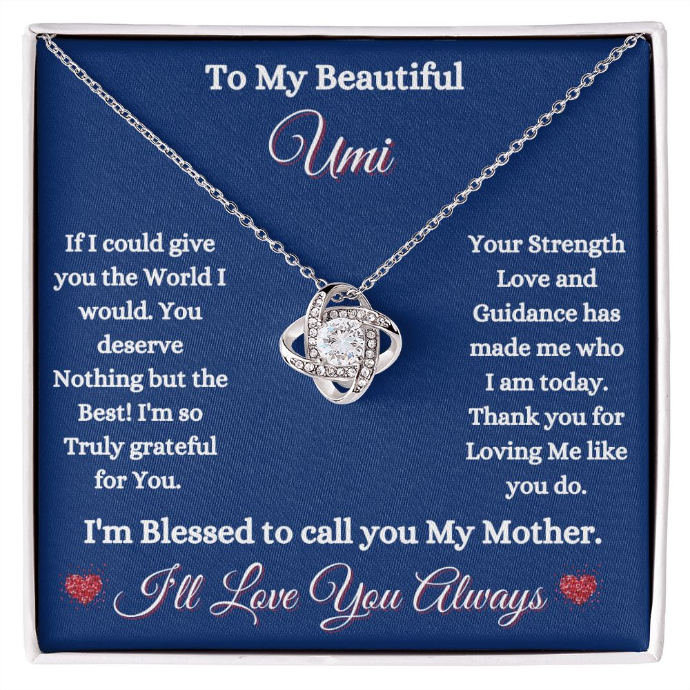 UMI - TO MY BEAUTIFUL UMI - LOVE KNOT NECKLACE - BLUE