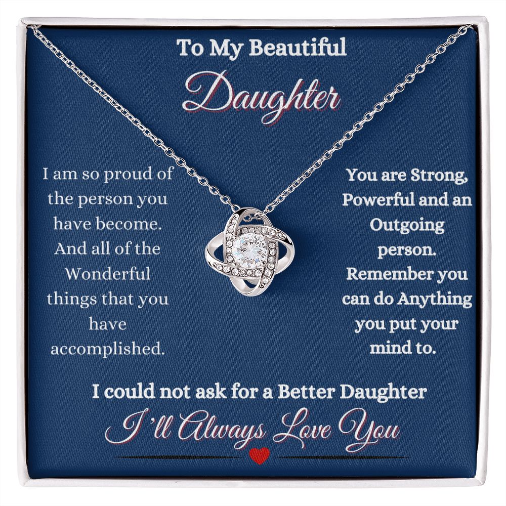 DAUGHTER - LOVE KNOT NECKLACE - BLUE