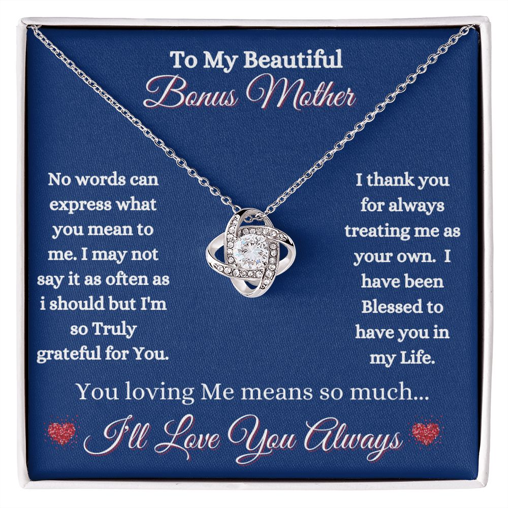 Necklace for Bonus Mom Bonus Mother Daughter gifts Sister gifs Umi gifts Women Girls gifts Ms. Leah's Place