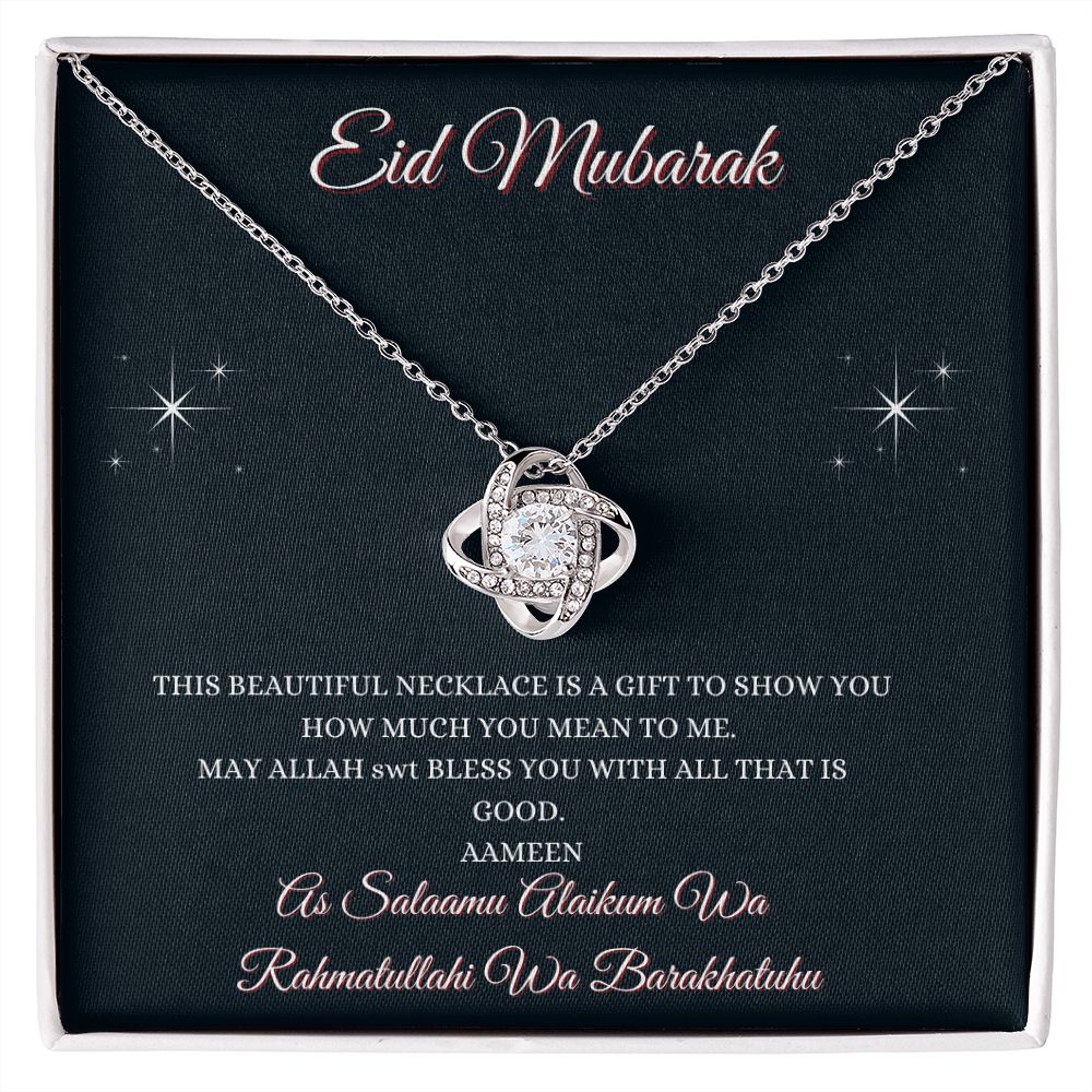 EID MUBARAK - LOVE KNOW NECKLACE - BLACK