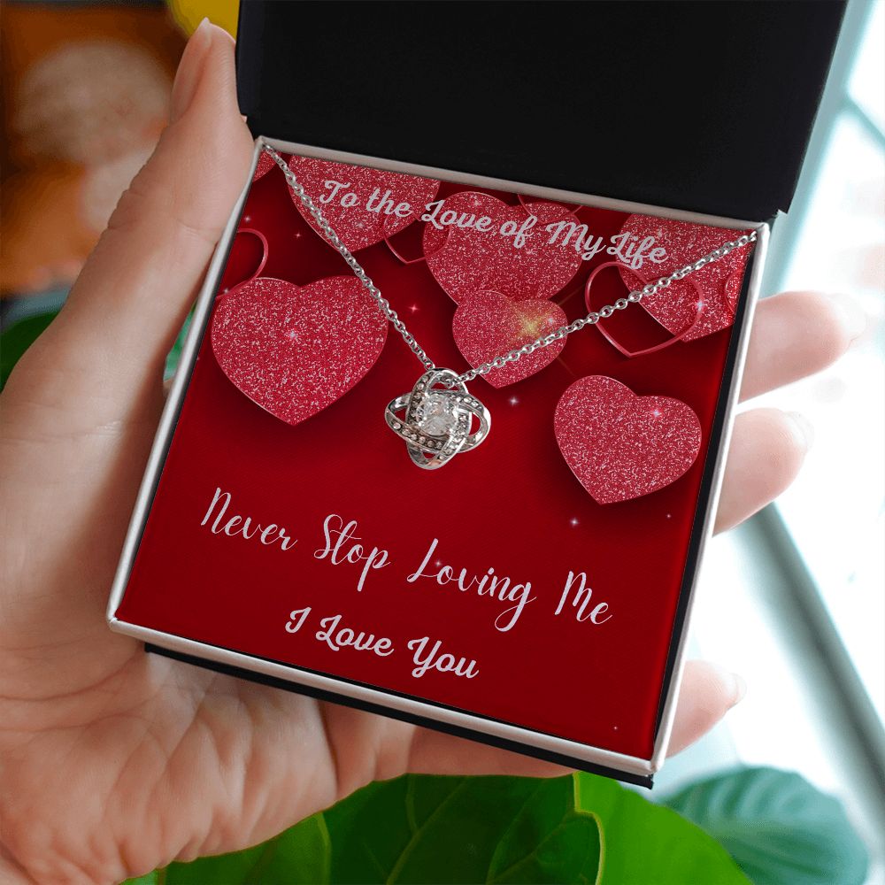 Love of My Life - Love Knot Necklace (Red)