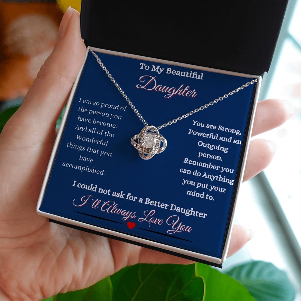 DAUGHTER - LOVE KNOT NECKLACE - BLUE