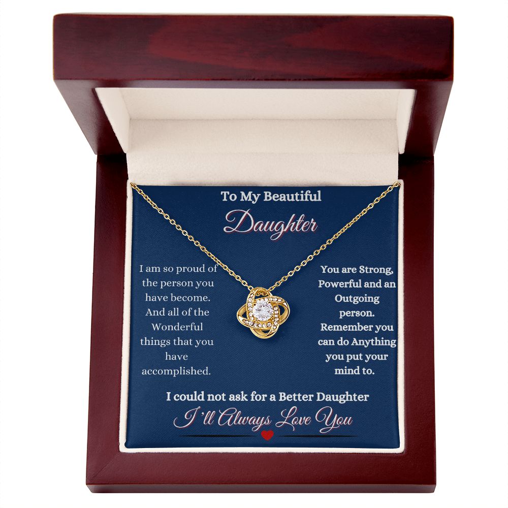 DAUGHTER - LOVE KNOT NECKLACE - BLUE