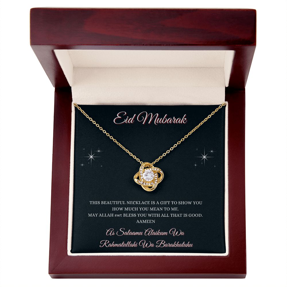 EID MUBARAK - LOVE KNOT NECKLACE - BLK