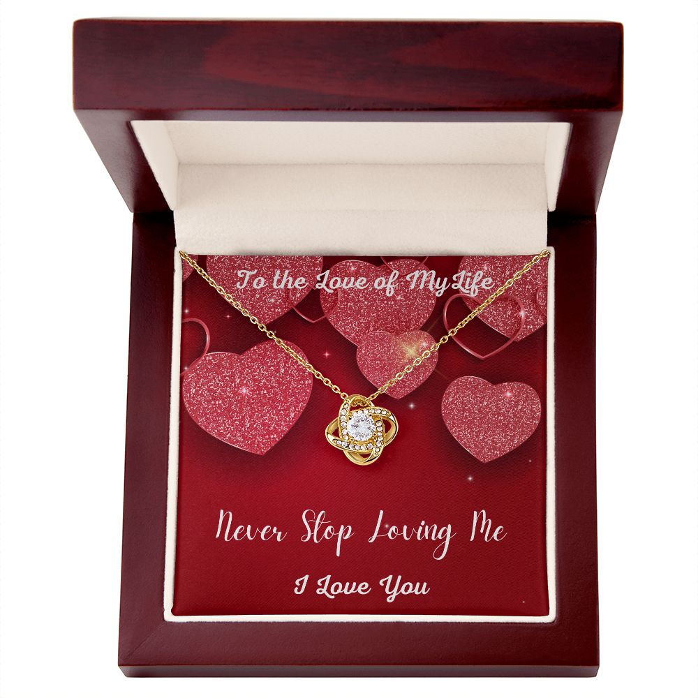 Love of My Life - Love Knot Necklace (Red)