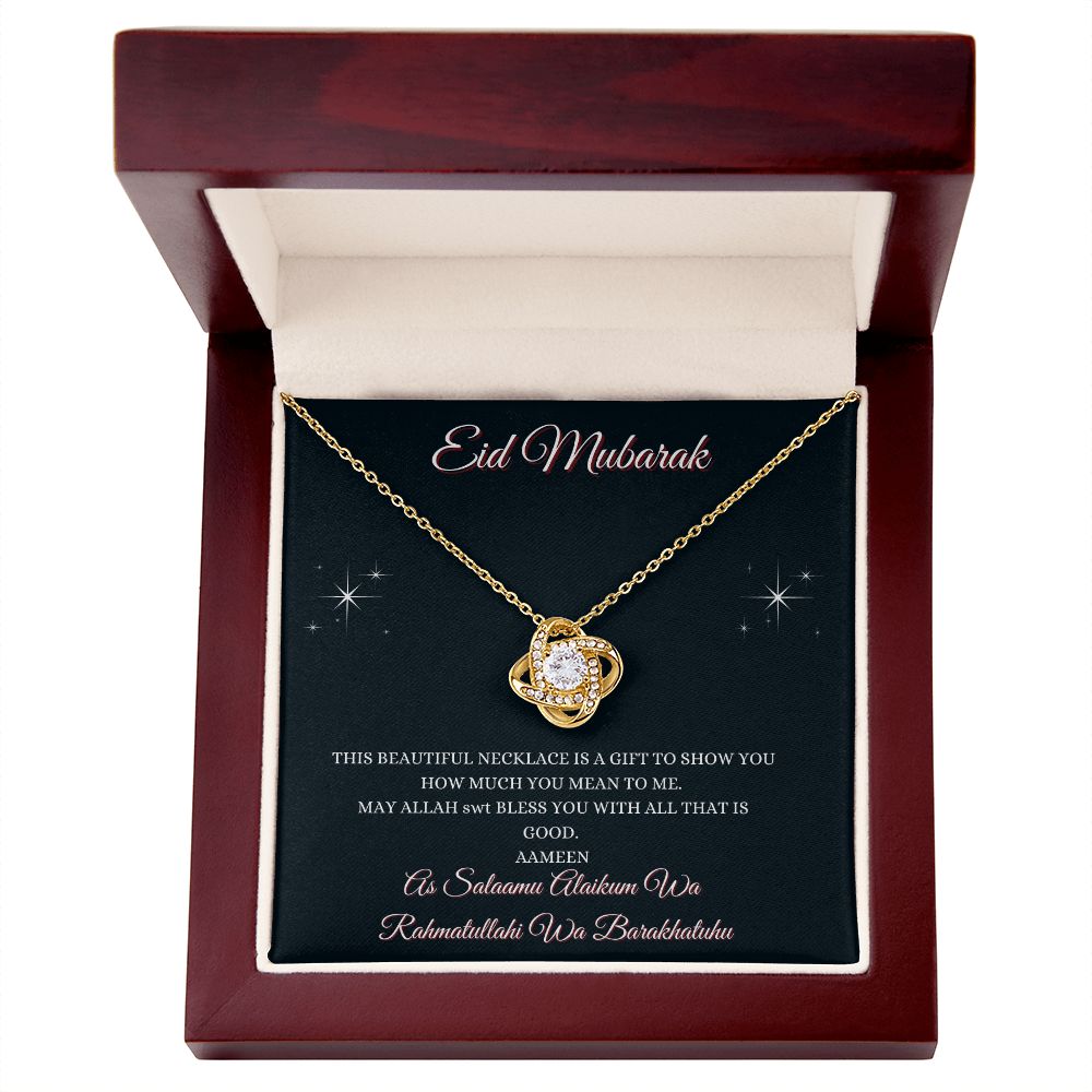 EID MUBARAK - LOVE KNOW NECKLACE - BLACK