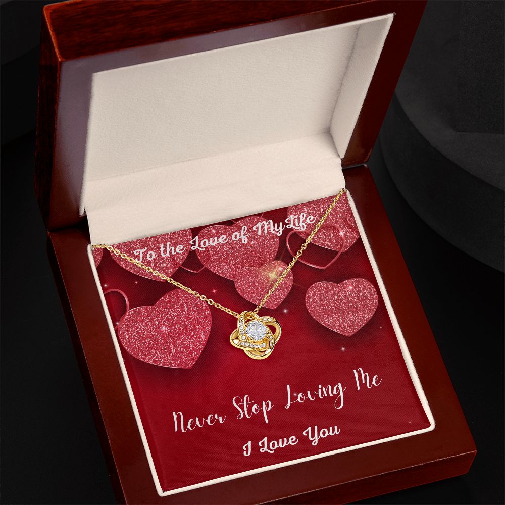 Love of My Life - Love Knot Necklace (Red)