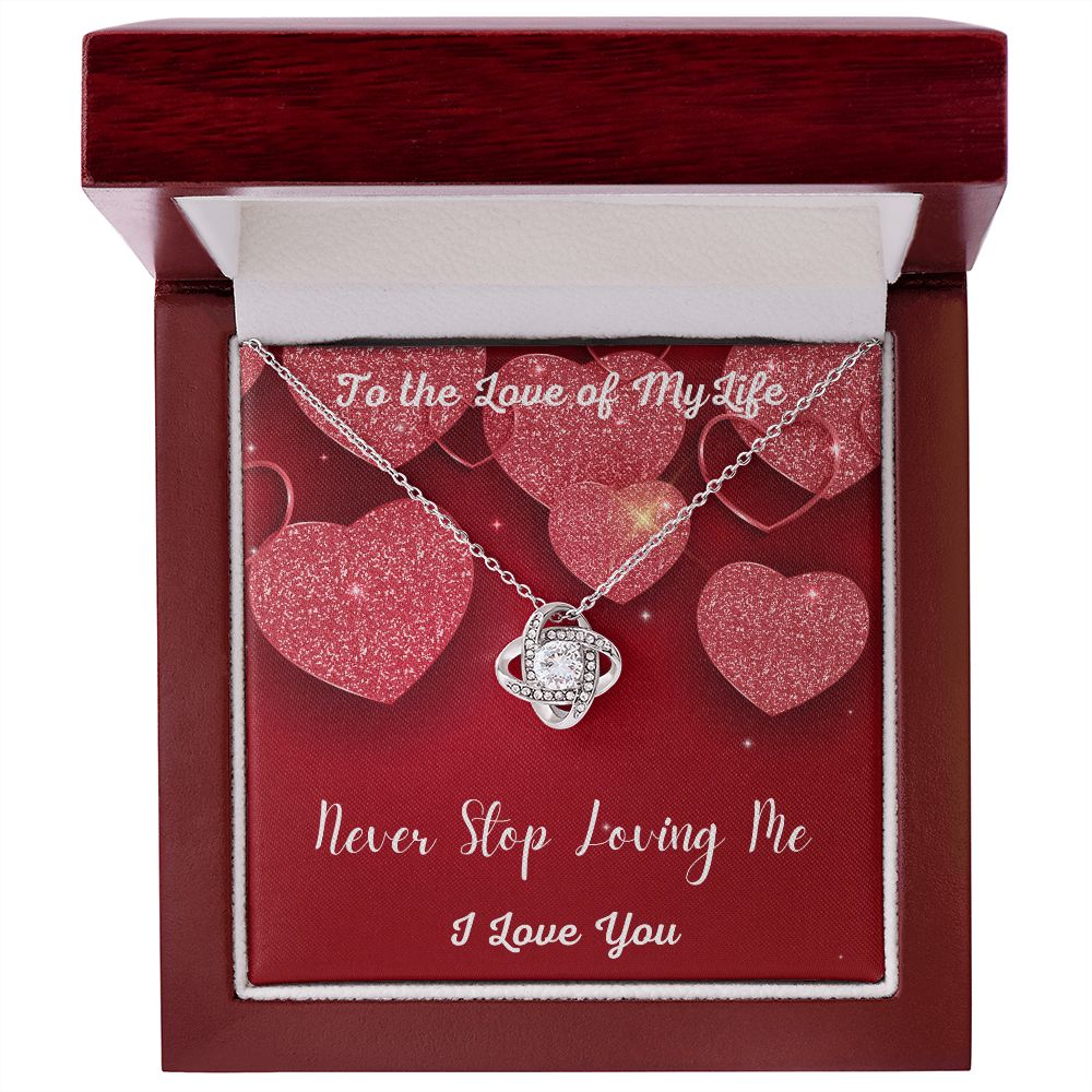 Love of My Life - Love Knot Necklace (Red)