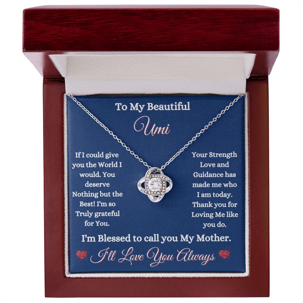 UMI - TO MY BEAUTIFUL UMI - LOVE KNOT NECKLACE - BLUE