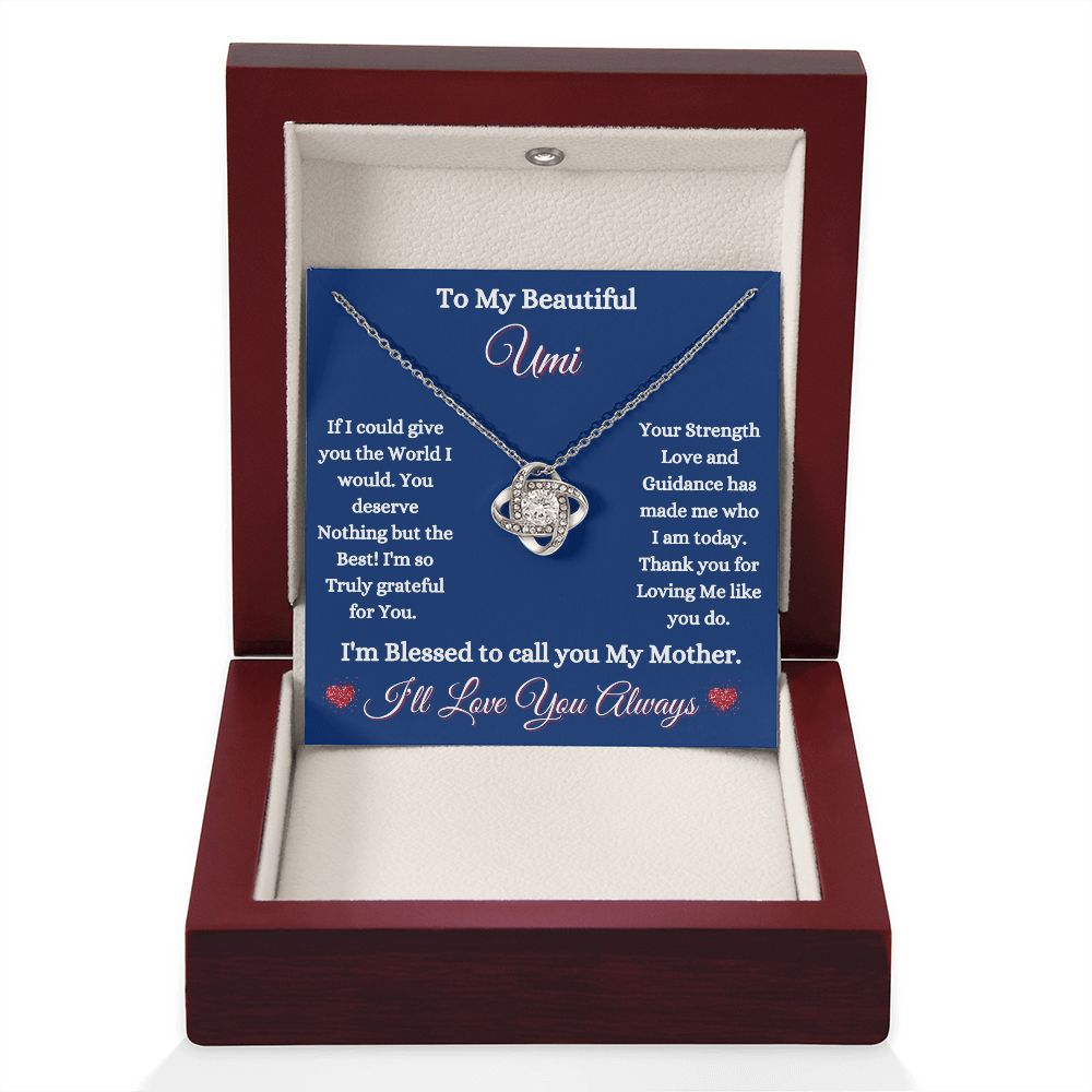 UMI - TO MY BEAUTIFUL UMI - LOVE KNOT NECKLACE - BLUE