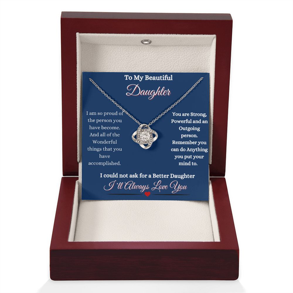 DAUGHTER - LOVE KNOT NECKLACE - BLUE