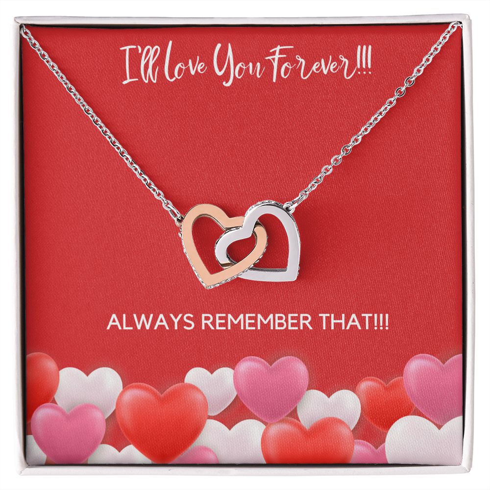 I'LL LOVE YOU FOREVER - INTERLOCKING HEARTS NECKLACE 2