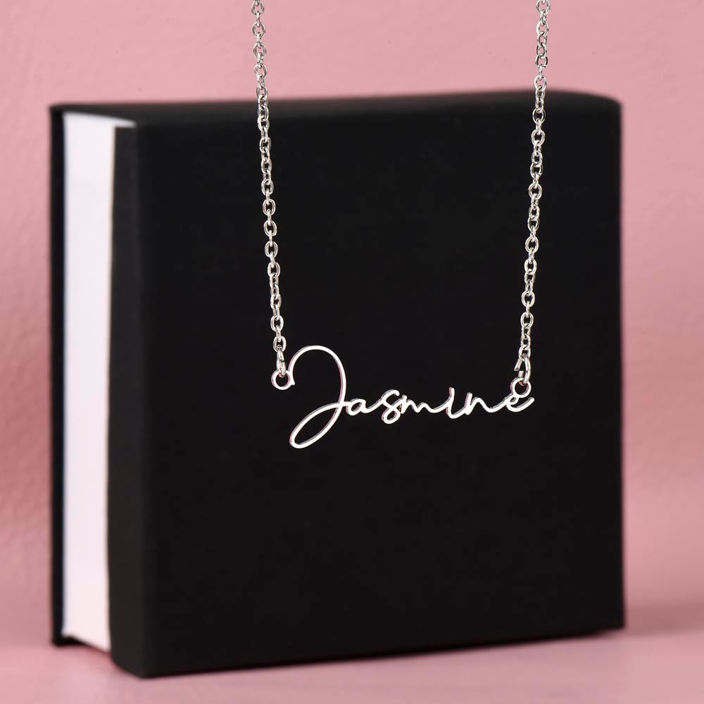 IBNAH/DAUGHTER - SIGNATURE STYLE NAME NECKLACE - BLUE