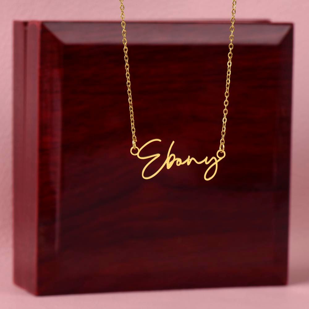 IBNAH/DAUGHTER - SIGNATURE STYLE NAME NECKLACE - BLACK