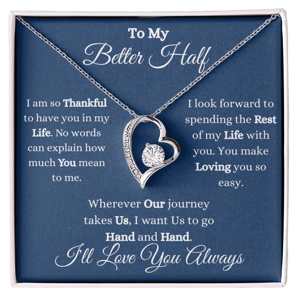 TO MY BETTER HALF - FOREVER LOVE NECKLACE (BLUE)