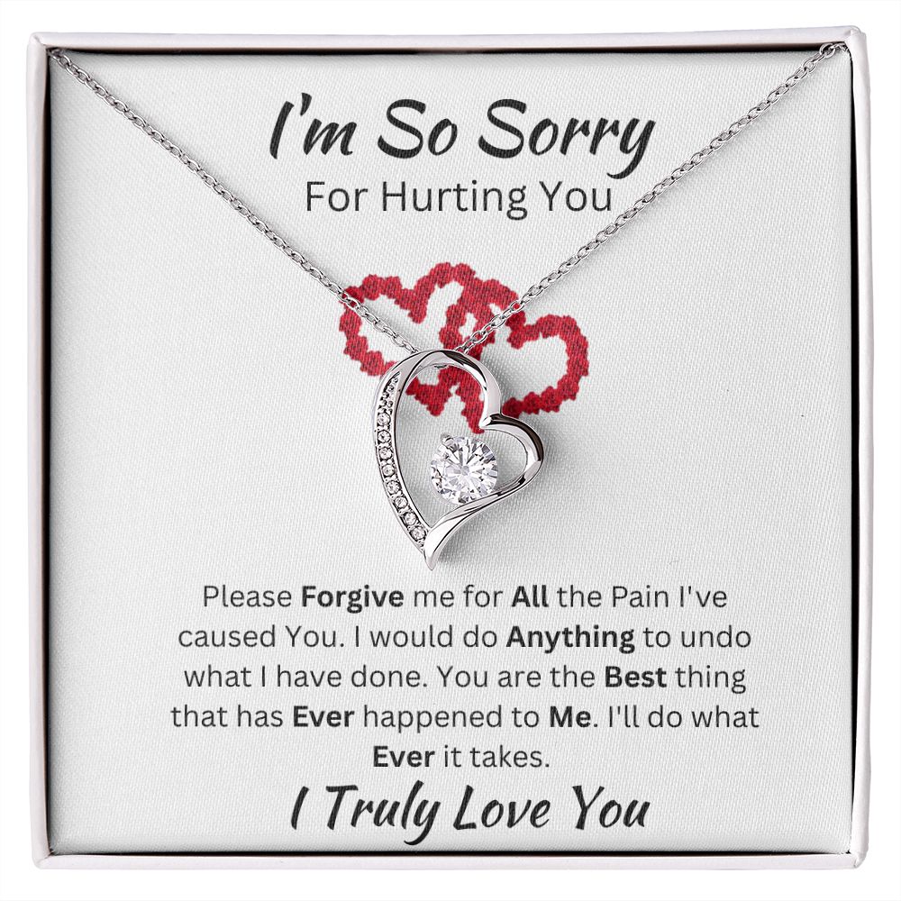 I'M SO SORRY - FOREVER LOVE NECKLACE - (WHITE)