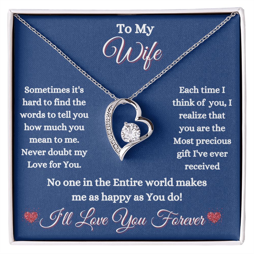 WIFE - TO MY WIFE - FOREVER LOVE NECKLACE (BLUE)