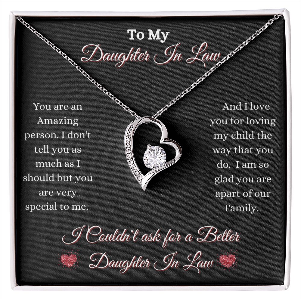 DAUGHTER IN LAW - FOREVER LOVE NECKLACE - (BLK)