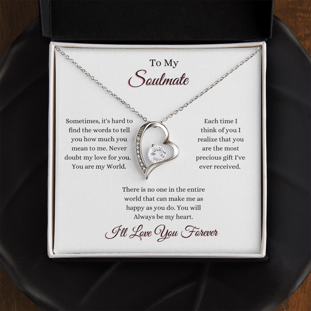 SOULMATE - TO MY SOULMATE - FOREVER LOVE NECKLACE (WHT)