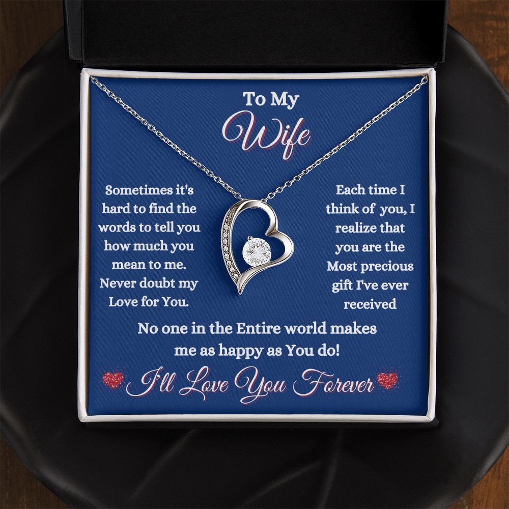 WIFE - TO MY WIFE - FOREVER LOVE NECKLACE (BLUE)