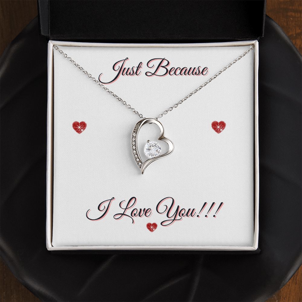 JUST BECAUSE - FOREVER LOVE NECKLACE - WHT