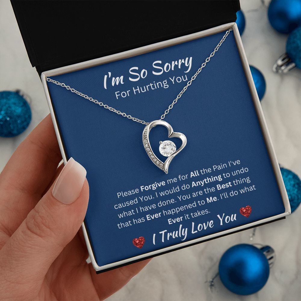 I'M SO SORRY - FOREVER LOVE NECKLACE - (BLUE)