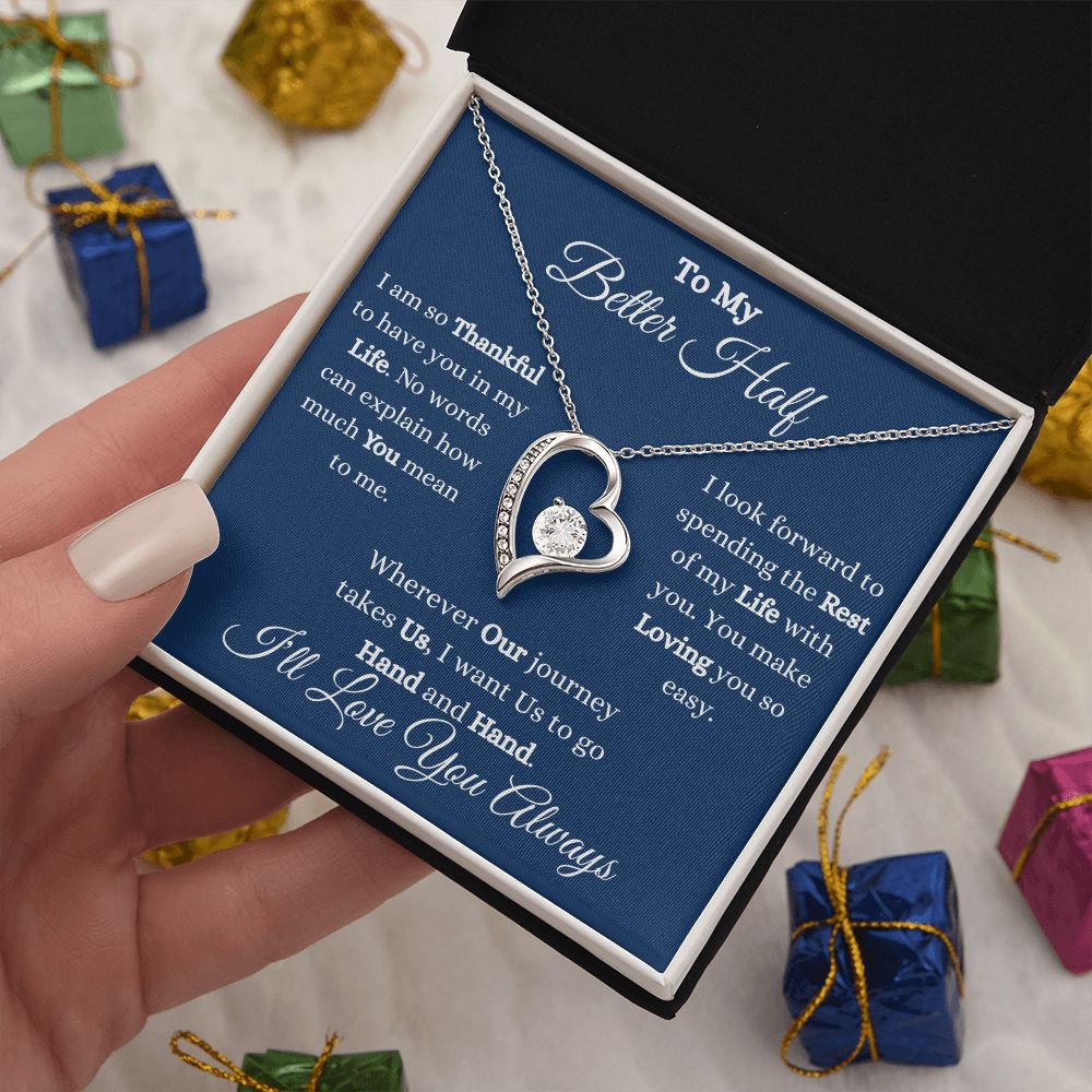 TO MY BETTER HALF - FOREVER LOVE NECKLACE (BLUE)