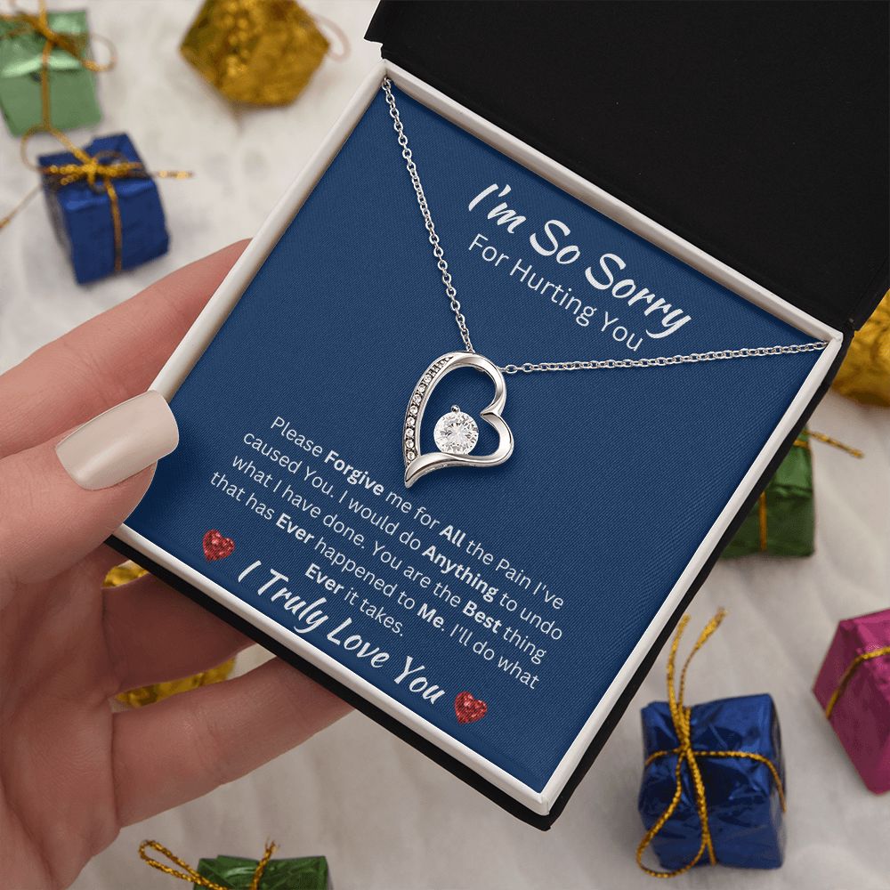I'M SO SORRY - FOREVER LOVE NECKLACE - (BLUE)