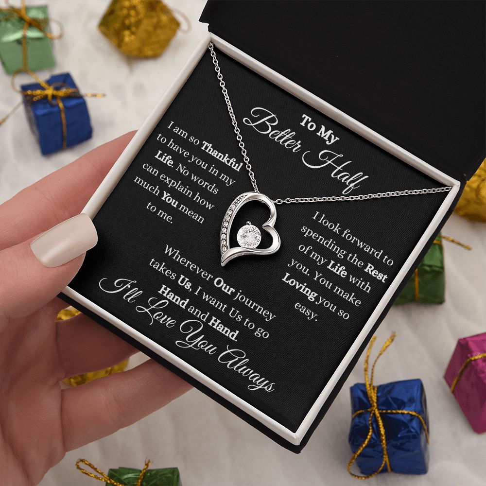 TO MY BETTER HALF - FOREVER LOVE NECKLACE (BLK)