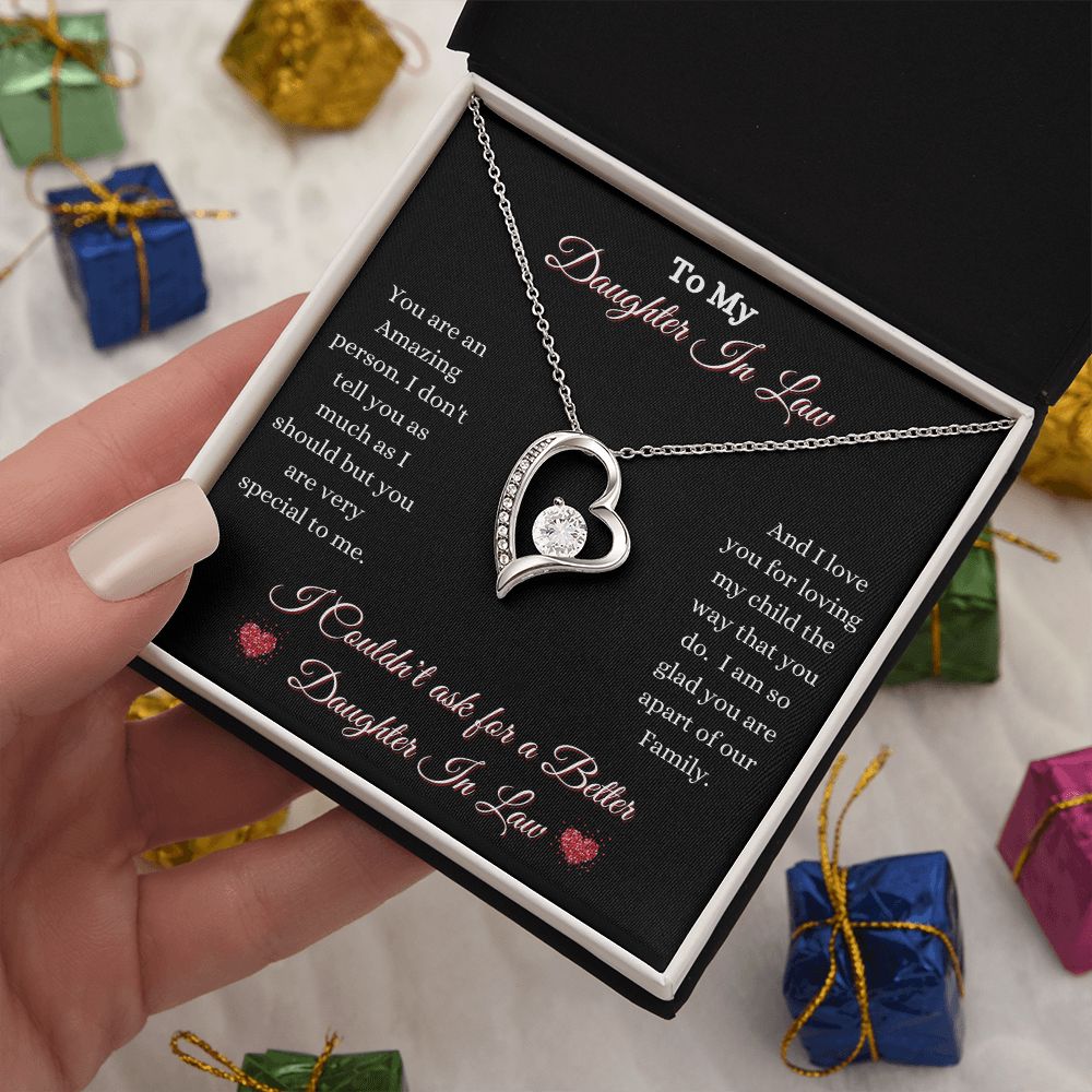 DAUGHTER IN LAW - FOREVER LOVE NECKLACE - (BLK)
