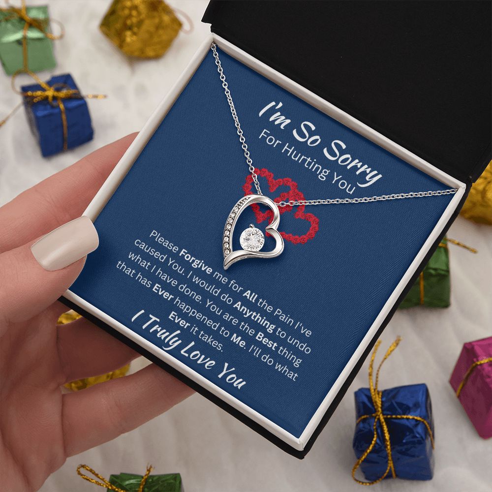 I'M SO SORRY - FOREVER LOVE NECKLACE - (BLUE)
