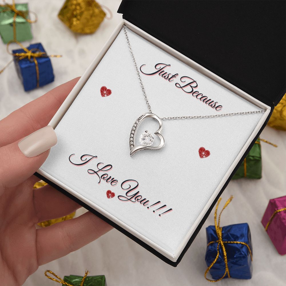 JUST BECAUSE - FOREVER LOVE NECKLACE - WHT