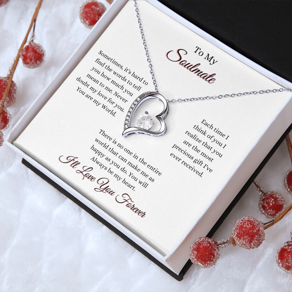 SOULMATE - TO MY SOULMATE - FOREVER LOVE NECKLACE (WHT)