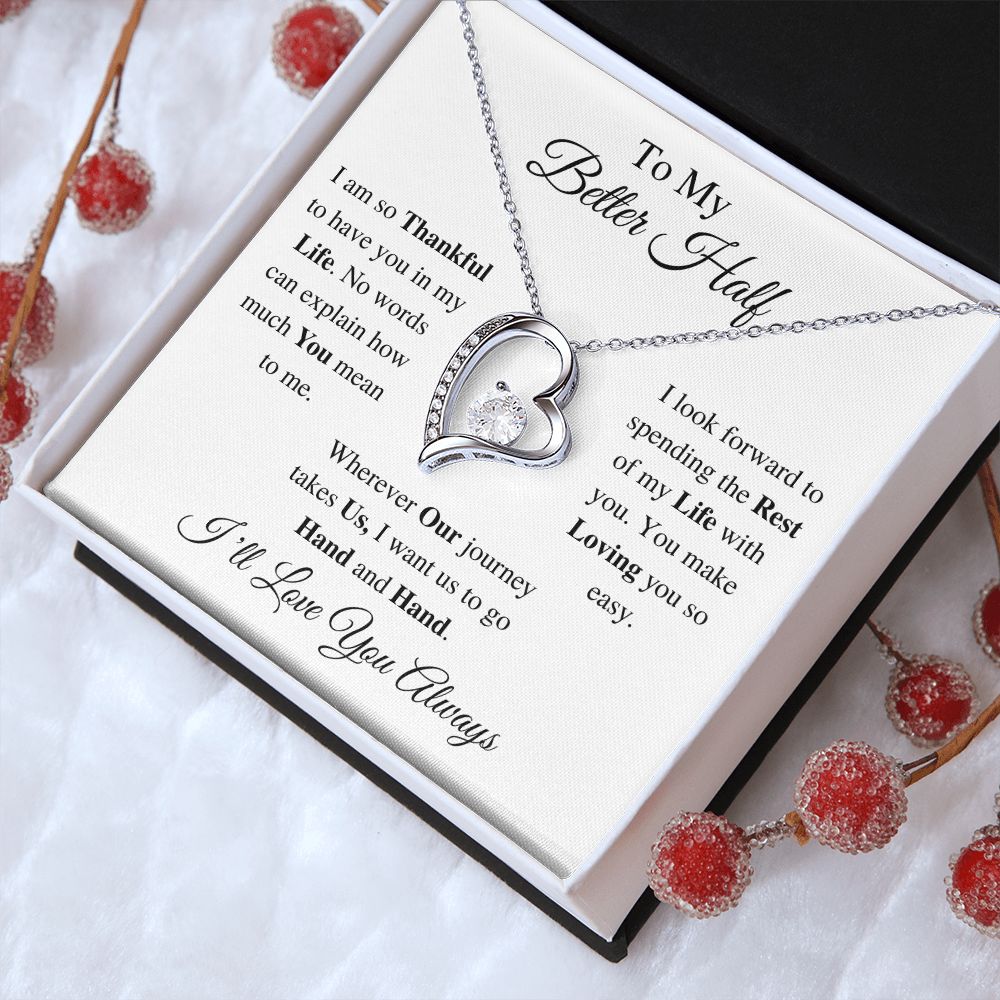 TO MY BETTER HALF - FOREVER LOVE NECKLACE (WHITE)