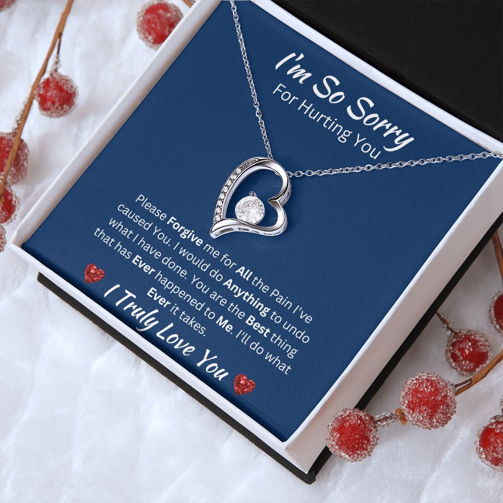 I'M SO SORRY - FOREVER LOVE NECKLACE - (BLUE)