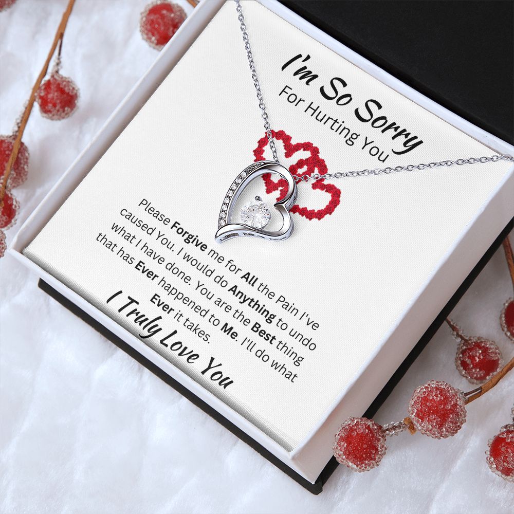 I'M SO SORRY - FOREVER LOVE NECKLACE - (WHITE)