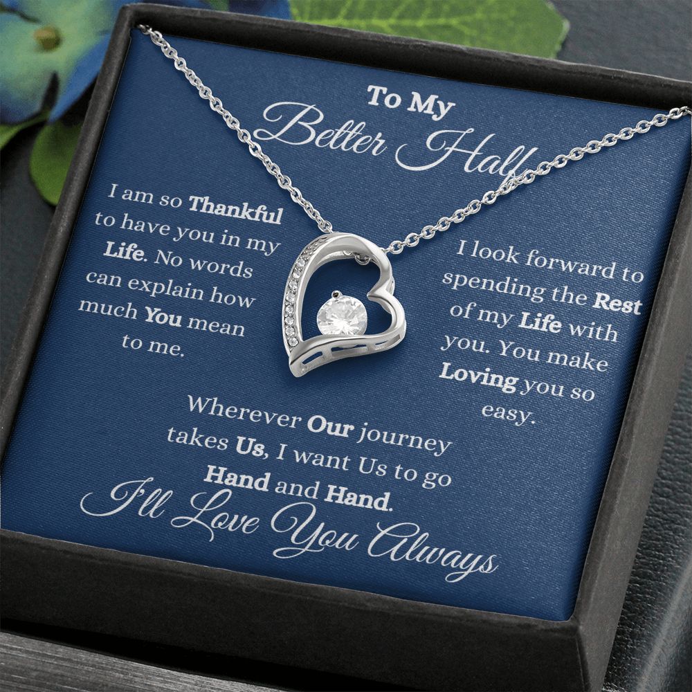 TO MY BETTER HALF - FOREVER LOVE NECKLACE (BLUE)