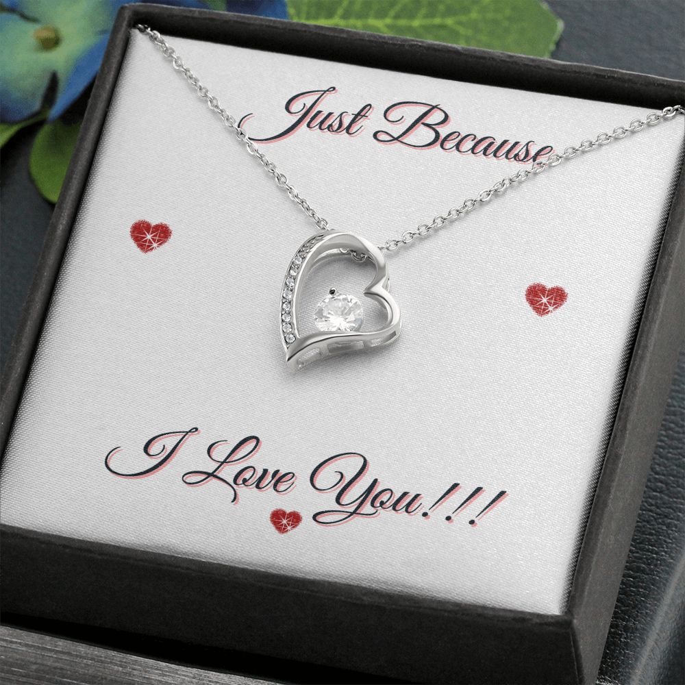 JUST BECAUSE - FOREVER LOVE NECKLACE - WHT